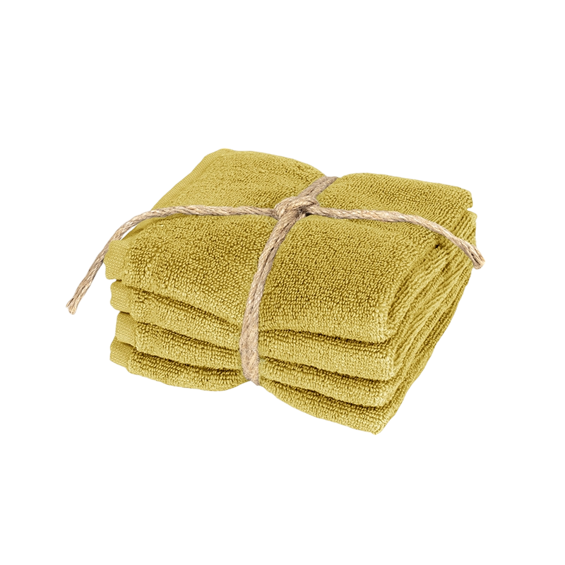 Set 4 Lavette Fazzini "Coccola" - Microcotone Zero Twist 550 gr/mq - 30x30 cm