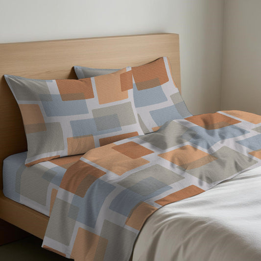 Completo Lenzuola Piazza e mezza Quadrifoglio