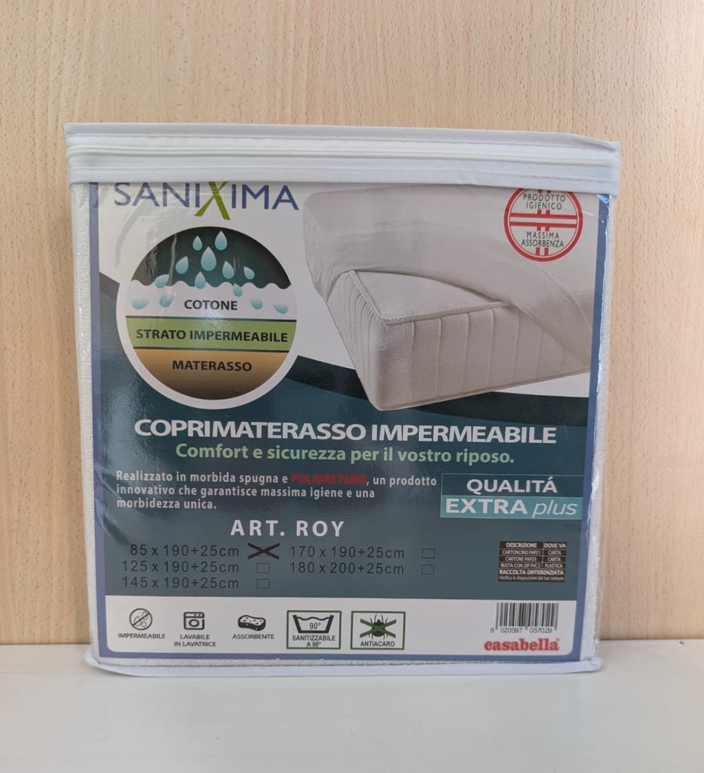 Coprimaterasso Impermeabile Roy Sanixima - Spugna e Poliuretano - Igienizzabile a 90°