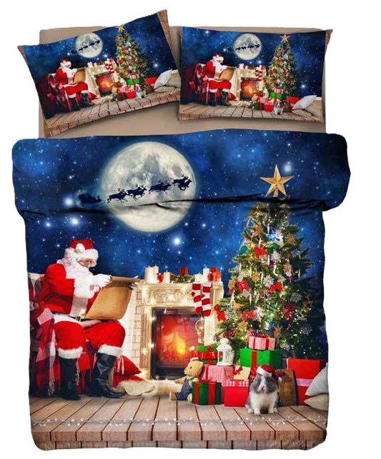 SantaClaus- Parure Copripiumino Digital - Tessitura Zambaiti