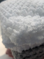 Set 6 Lavette White & White Pop Corn 30x30 cm - 100% Cotone