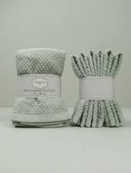 Set 6 Lavette White & White Pop Corn 30x30 cm - 100% Cotone