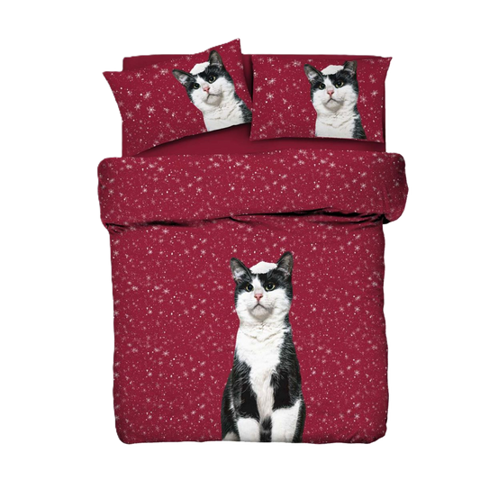 SnowCat- Parure Copripiumino Digital - Tessitura Zambaiti