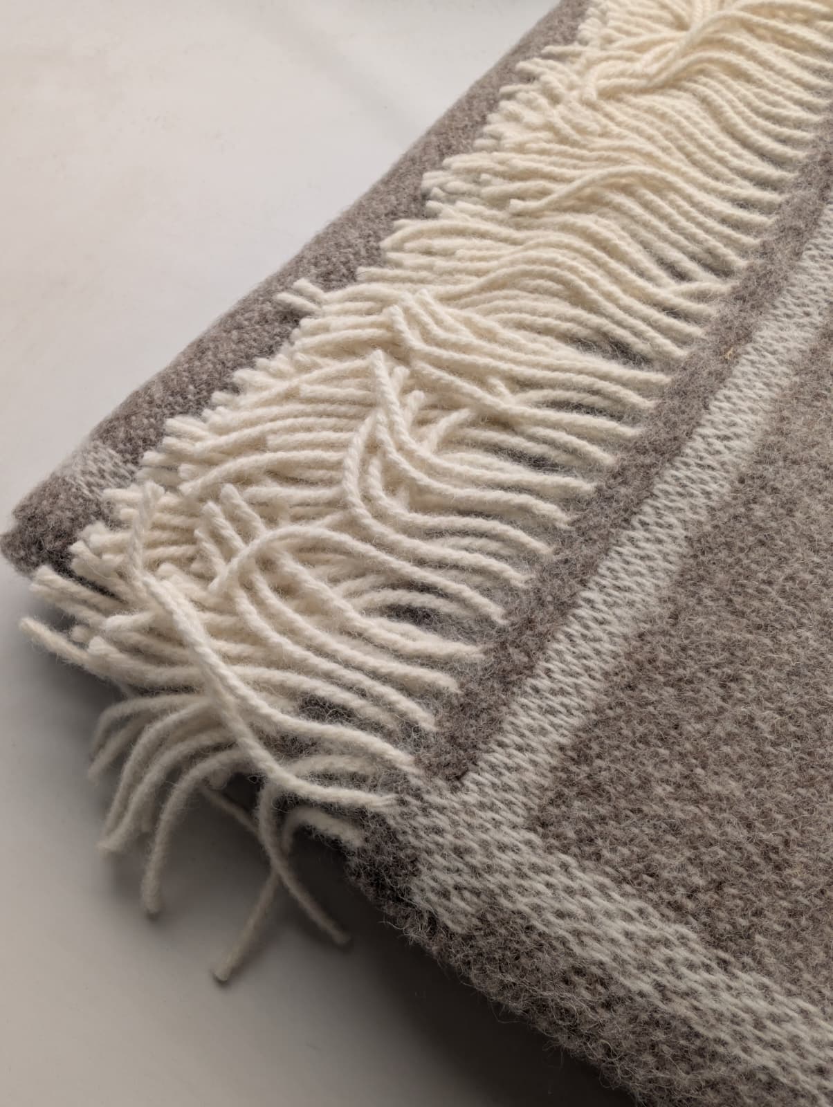 Plaid SOLID NAT in 100% Lana Vergine - 130x170 cm -  Marzotto Home 1836