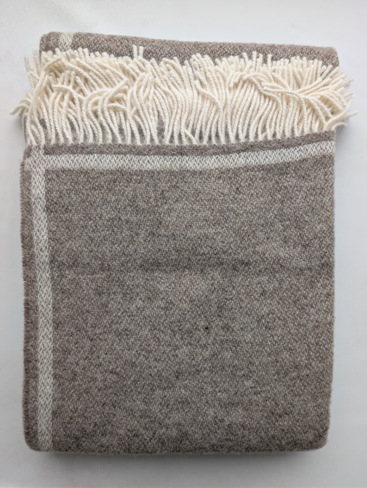 Plaid SOLID NAT in 100% Lana Vergine - 130x170 cm -  Marzotto Home 1836