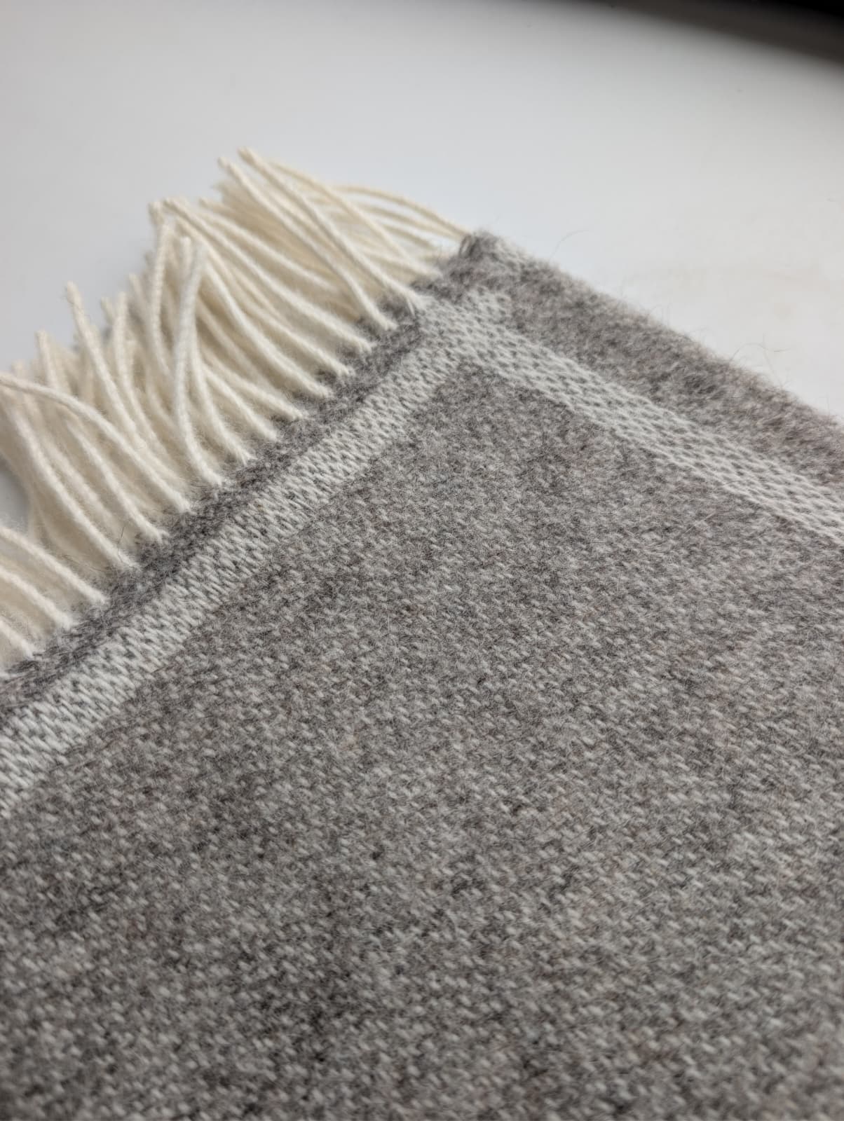 Plaid SOLID NAT in 100% Lana Vergine - 130x170 cm -  Marzotto Home 1836