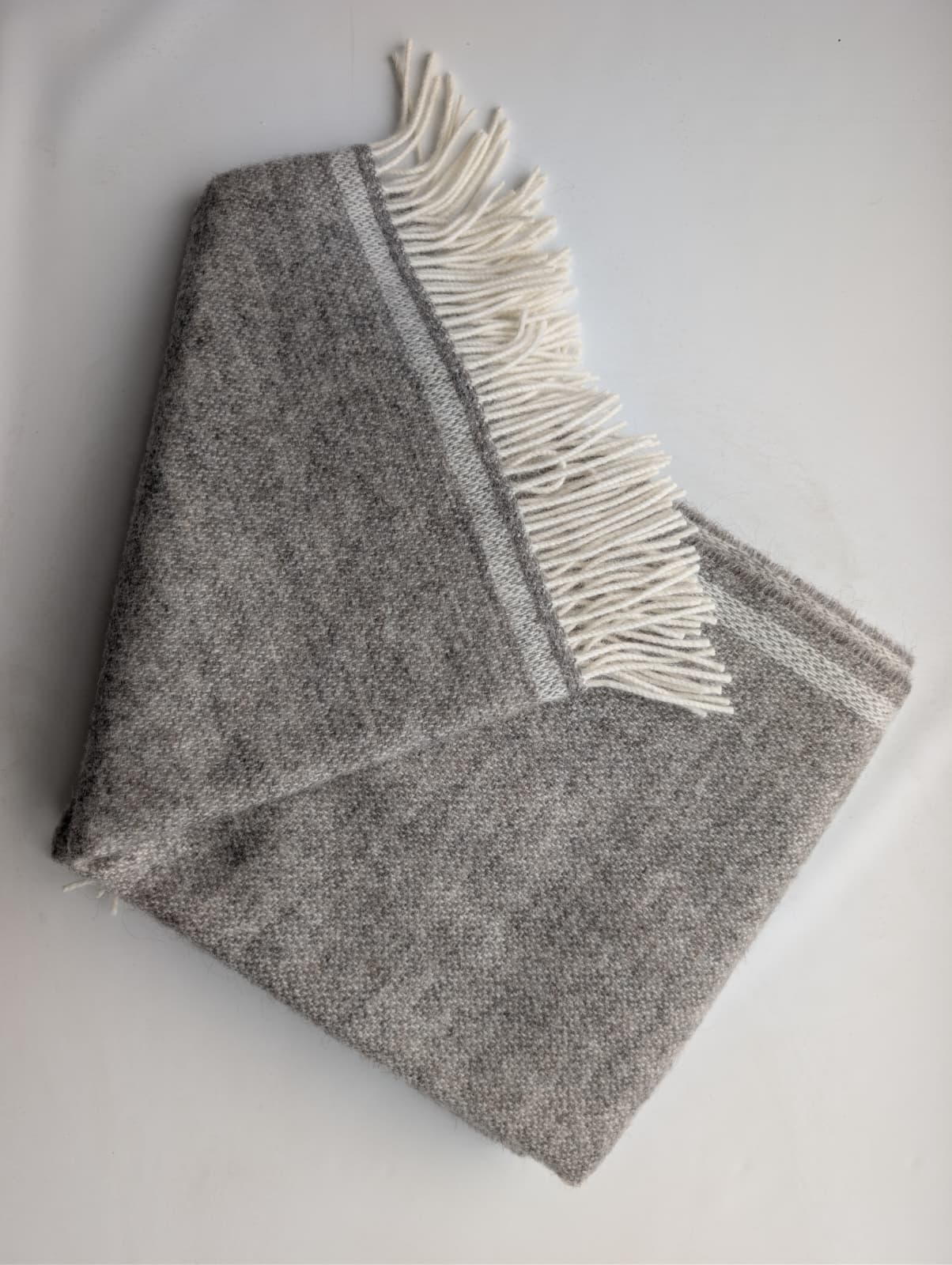 Plaid SOLID NAT in 100% Lana Vergine - 130x170 cm -  Marzotto Home 1836