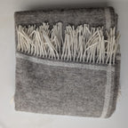 Plaid SOLID NAT in 100% Lana Vergine - 130x170 cm -  Marzotto Home 1836