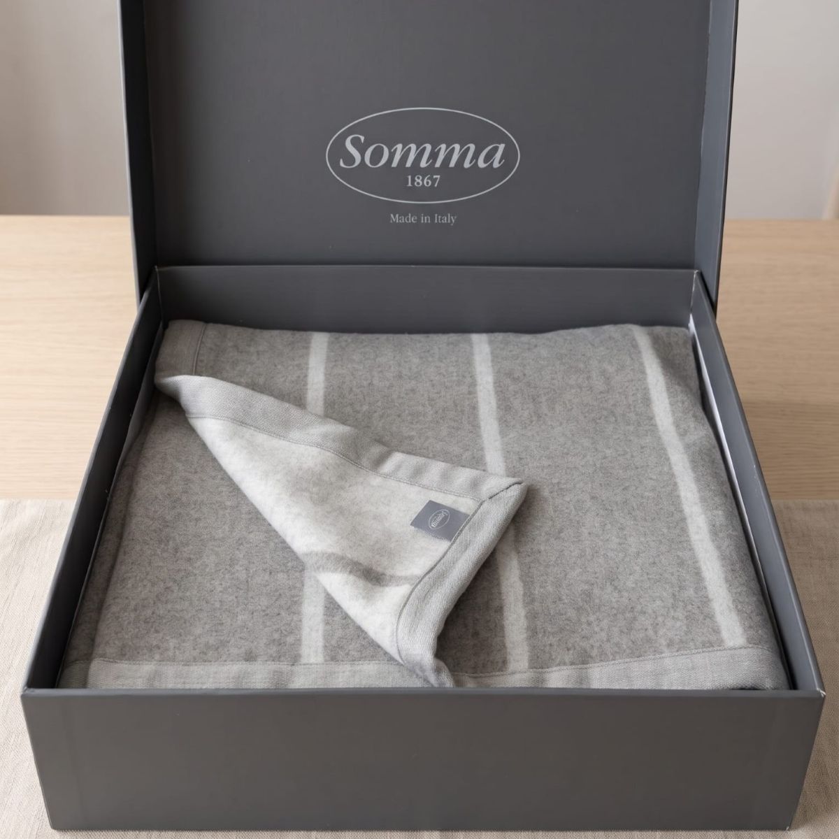 Coperta Matrimoniale Somma Bolton in Pura Lana Lambswool Merino 335 gr/mq