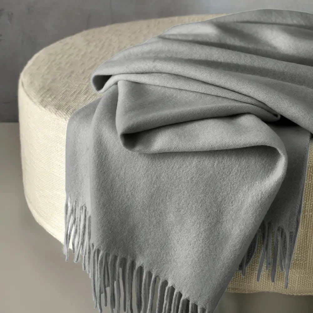 Plaid in 100% Cashmere Somma 1867 Anteprima 130x180 cm con Frange