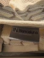 Set 3+3 Asciugamani Jacquard In Biancaluna "Tosca" - Puro Cotone