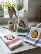 Tris di Strofinacci Pasquali "Spiga" in 100% Cotone - Vingi -  Collezione scelta da Benedetta Parodi