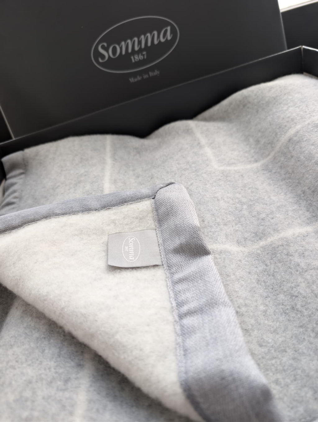 Coperta "Swan" in Lambswool di Merino Australiano - 230x250 cm - SOMMA