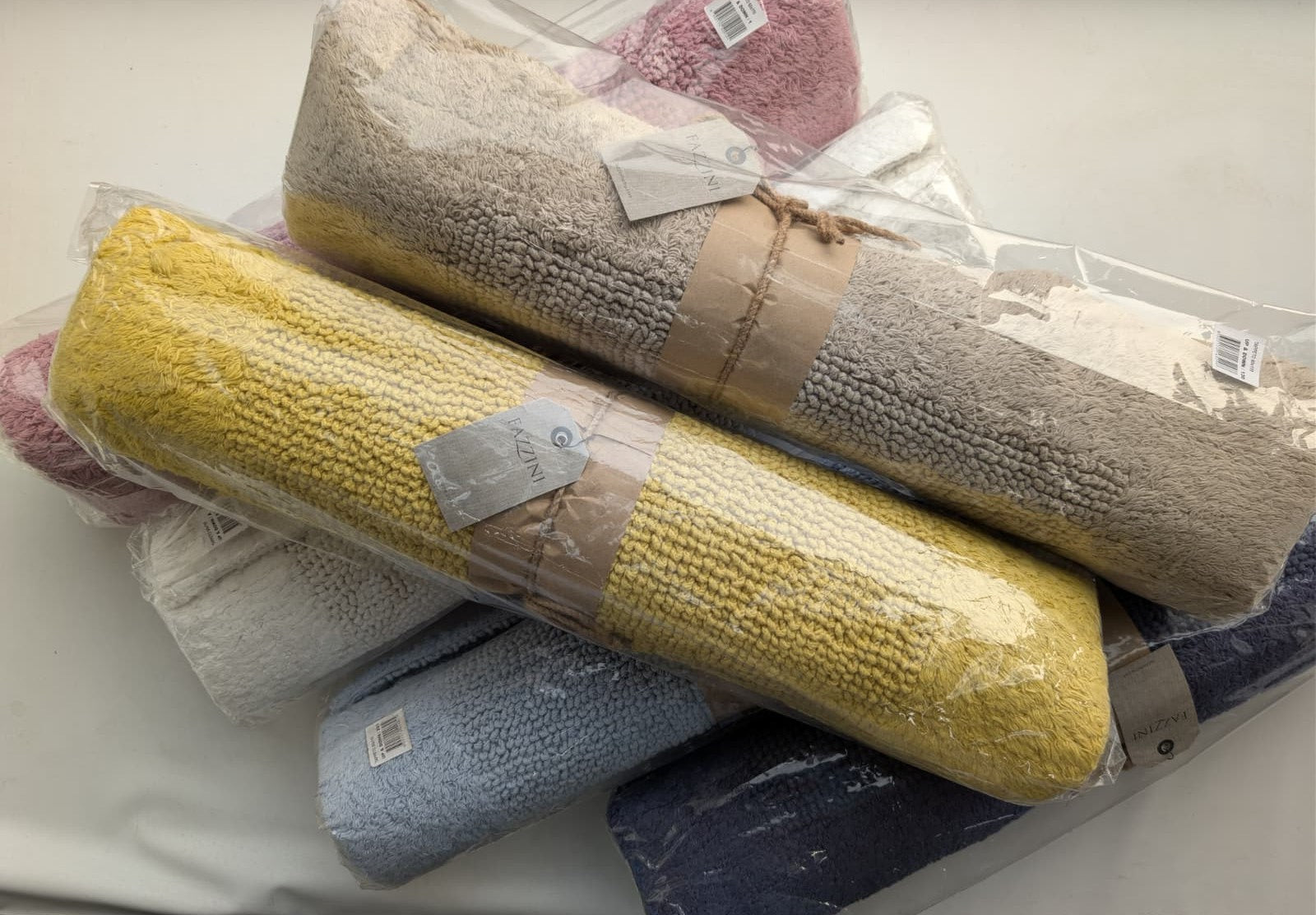 Tappeto Bagno Fazzini "Up and Down" - 100% Cotone Reversibile