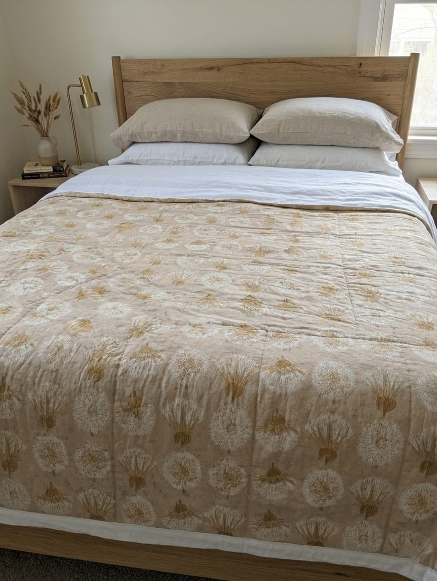 Copriletto Trapuntato "Tara" - Matrimoniale 260x265 in Madapolam di Cotone - Gabel Naturae