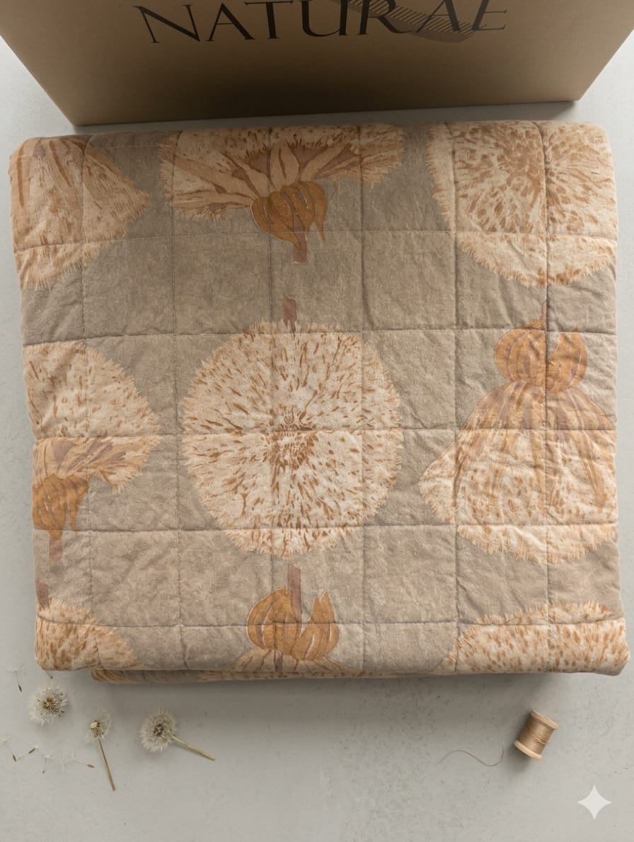 Copriletto Trapuntato "Tara" - Matrimoniale 260x265 in Madapolam di Cotone - Gabel Naturae