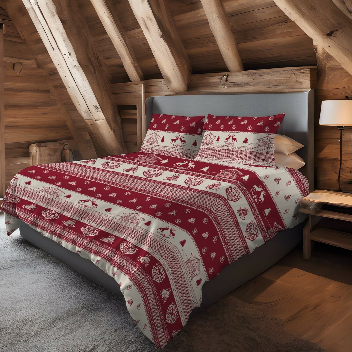 Parure Copripiumino Singolo in Cotone -Linea Quadrifoglio