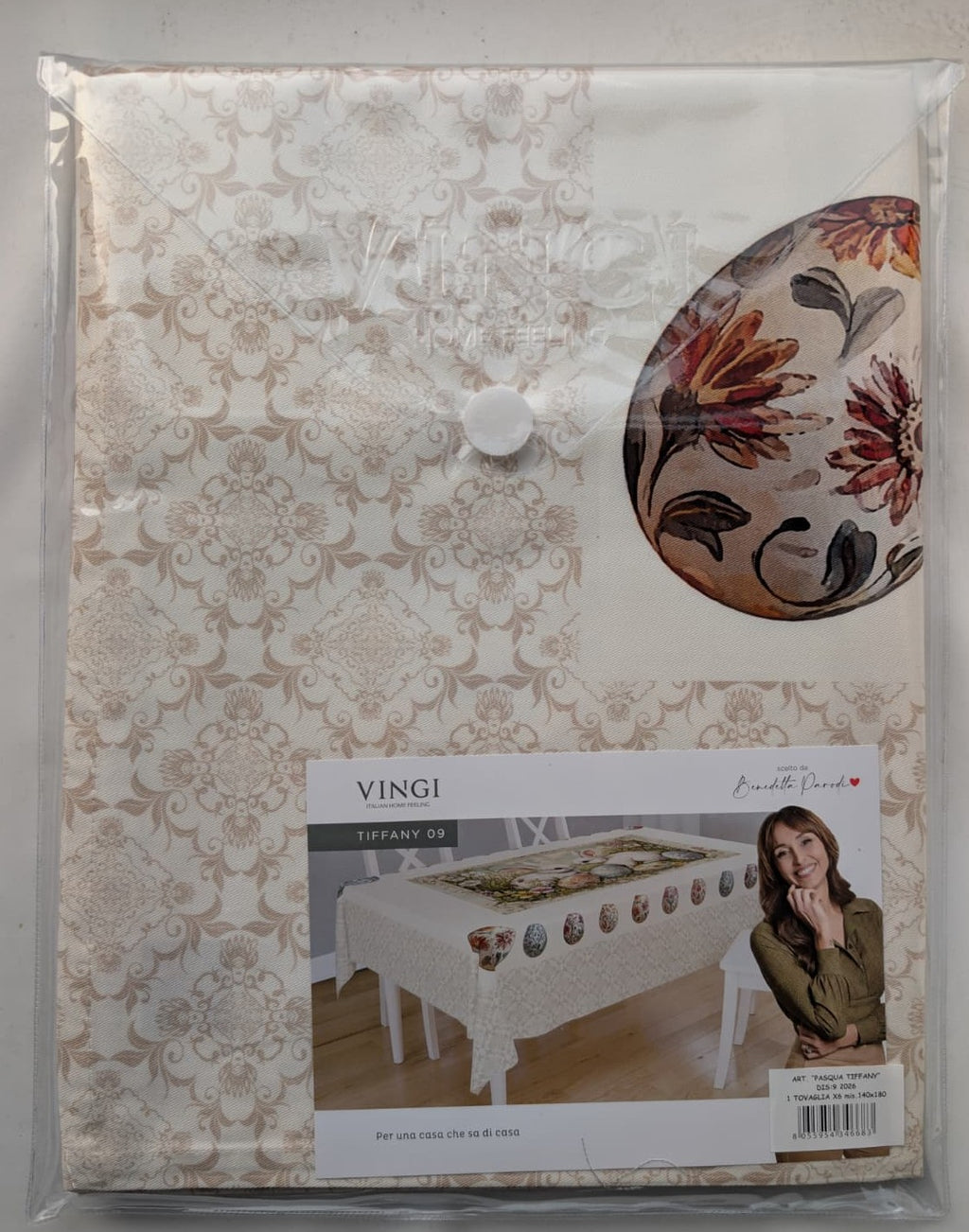 Tovaglia Pasquale "Tiffany 09" Vingi - Scelta da Benedetta Parodi - 140x180 cm