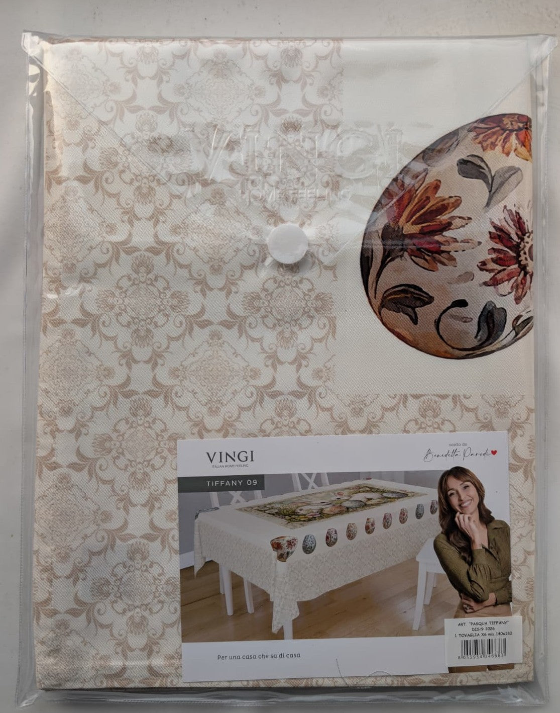 Tovaglia Pasquale "Tiffany 09" Vingi - Scelta da Benedetta Parodi - 140x180 cm