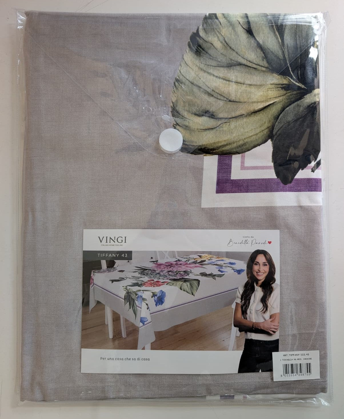 Tovaglia Vingi "Scelto da Benedetta Parodi" - Modello Tiffany 43 - Stampa Digitale Floreale