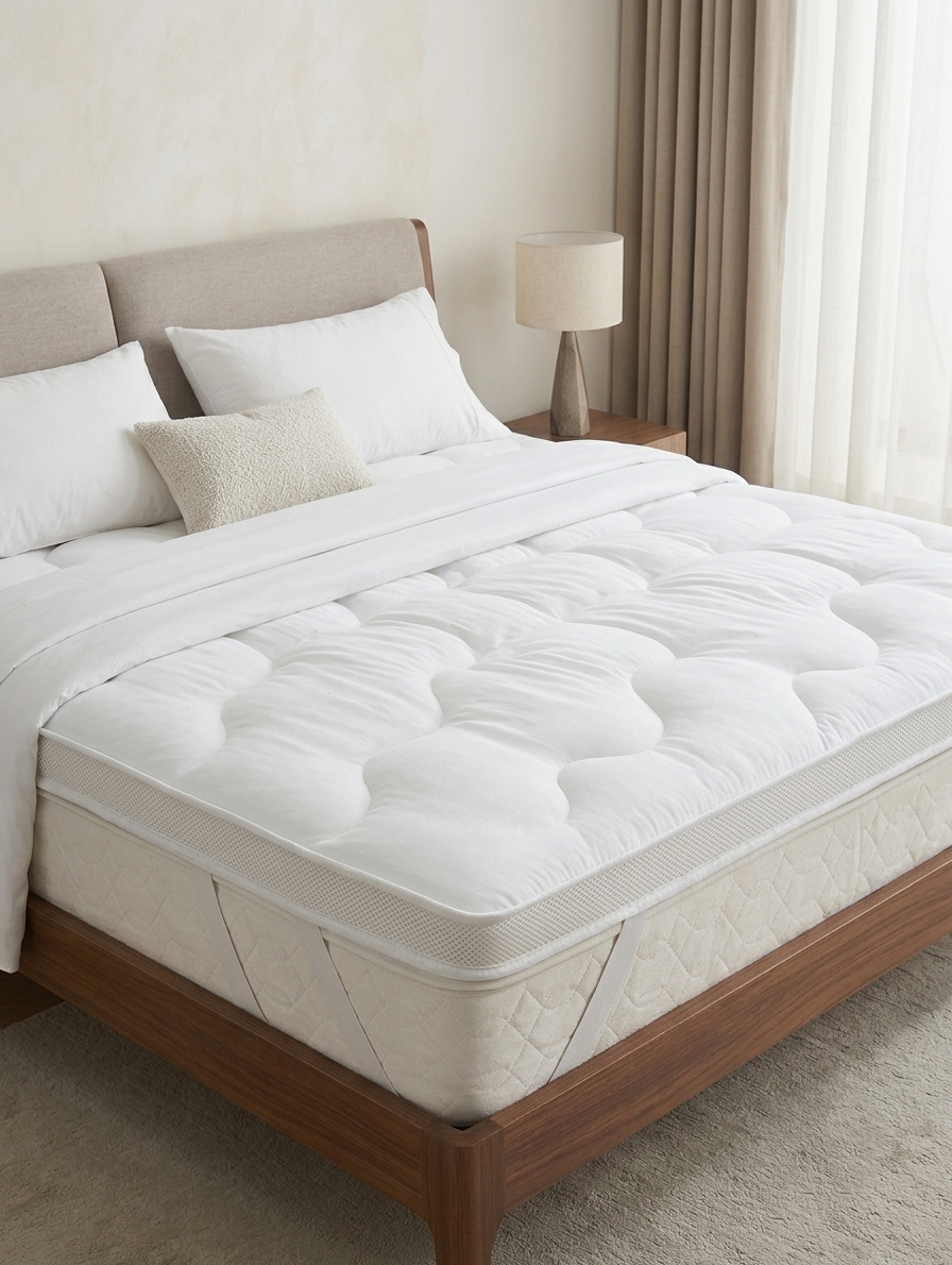 Topper Materasso Easy Home Dolce Notte - Correttore in Fibra Cava Siliconata Igenico e Traspirante