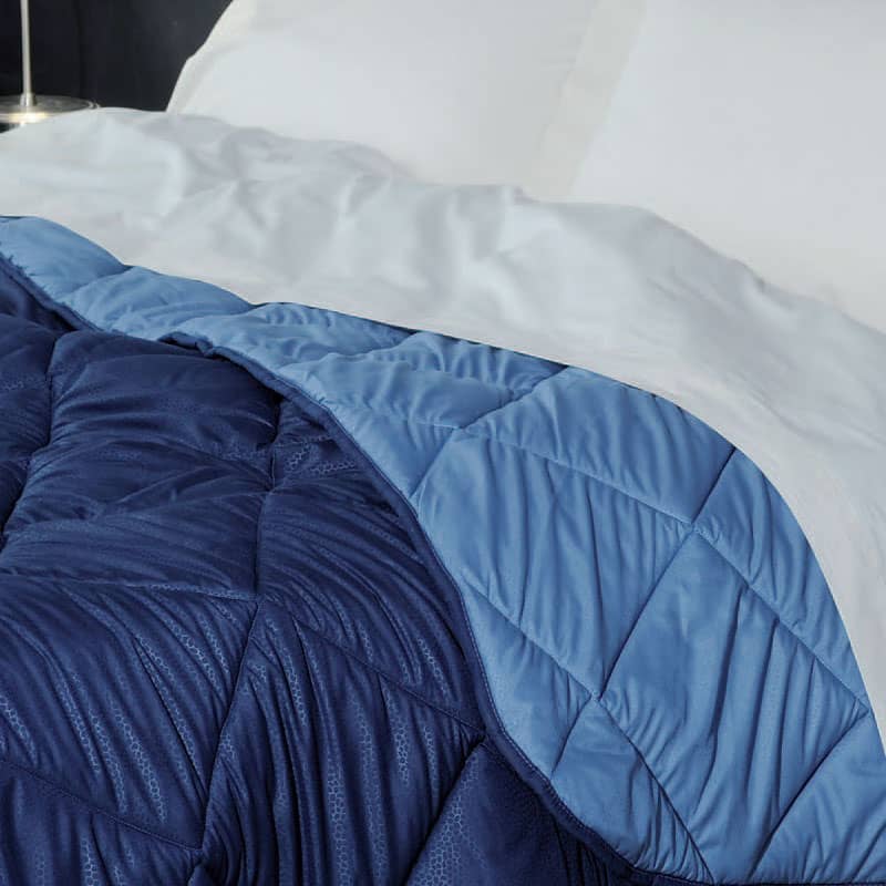 Indicolor - Trapunta Double Face in Microfibra- Biancaluna