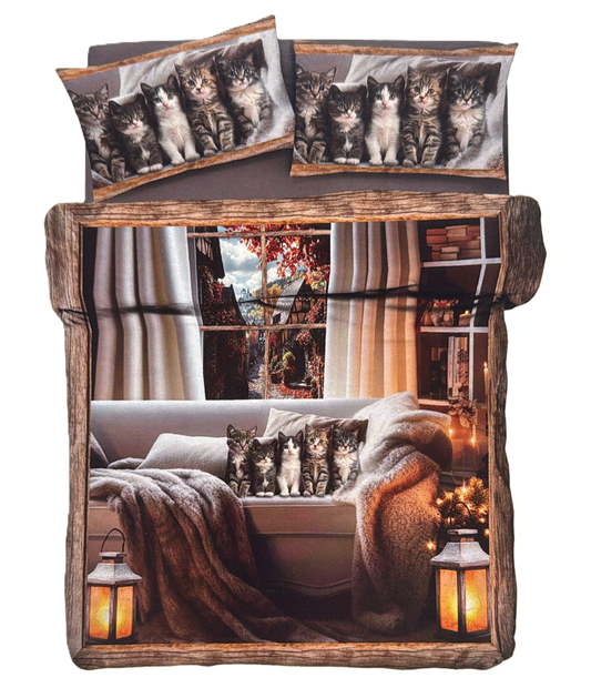 Trixy - Parure Copripiumino Digital - Tessitura Zambaiti