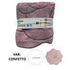 Tappeto Bagno Sagomato Home Philosophy "Rosa" - 100x105 cm - Antiscivolo Geko Grip