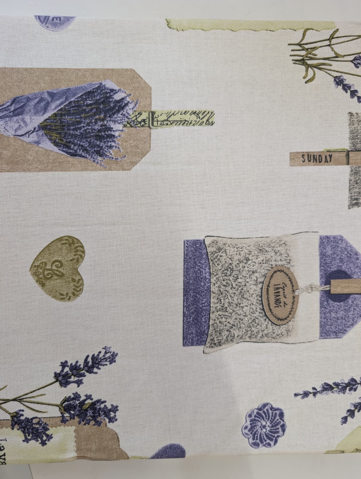 Tovaglia Rettangolare Vingi Armonia Dis. Lavanda - Con Tovaglioli