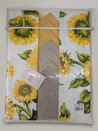 Tovaglia Rettangolare Vingi Armonia Dis. Girasole - Con Tovaglioli