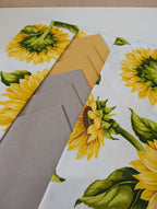 Tovaglia Rettangolare Vingi Armonia Dis. Girasole - Con Tovaglioli
