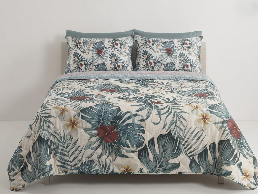 Copriletto Trapuntato Matrimoniale Zer0Bed Tropical 260x270 cm