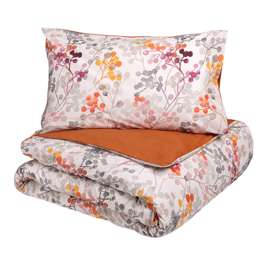 Bacche - Parure Copripiumino in percalle - Fazzini