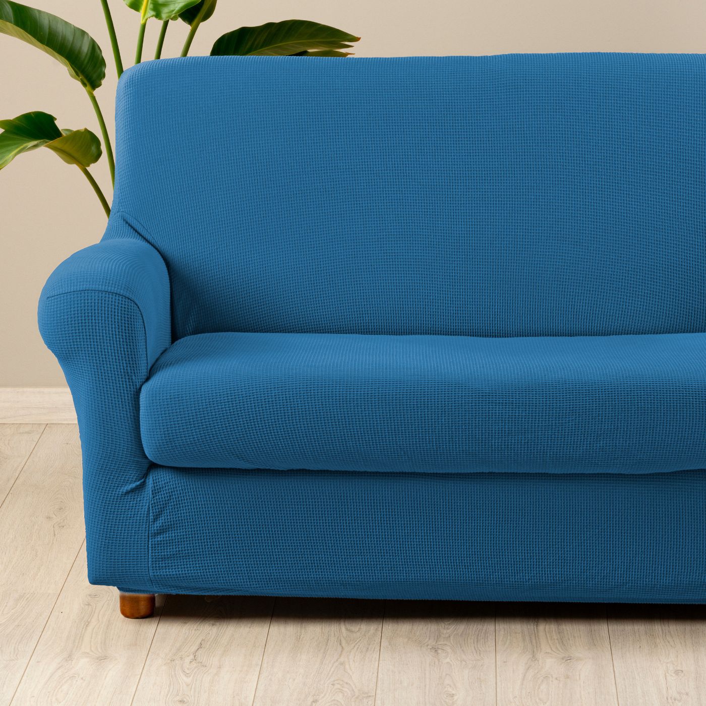 Copridivano Elasticizzato Caleffi "Textile" - In Cotone ed Elastan - No Stiro