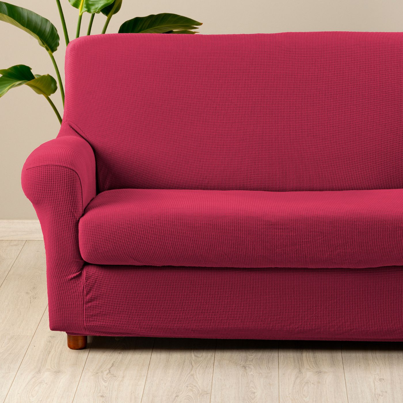 Copridivano Elasticizzato Caleffi "Textile" - In Cotone ed Elastan - No Stiro