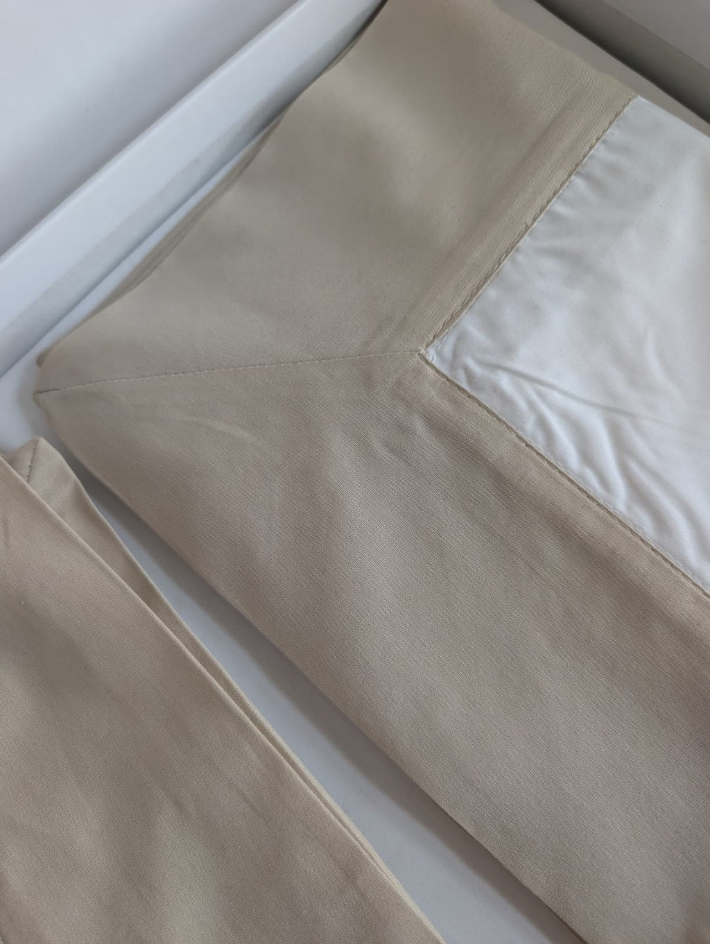 Completo Lenzuola Caleffi "Sogni" - Percalle di Puro Cotone - Tinta Unita Bianco