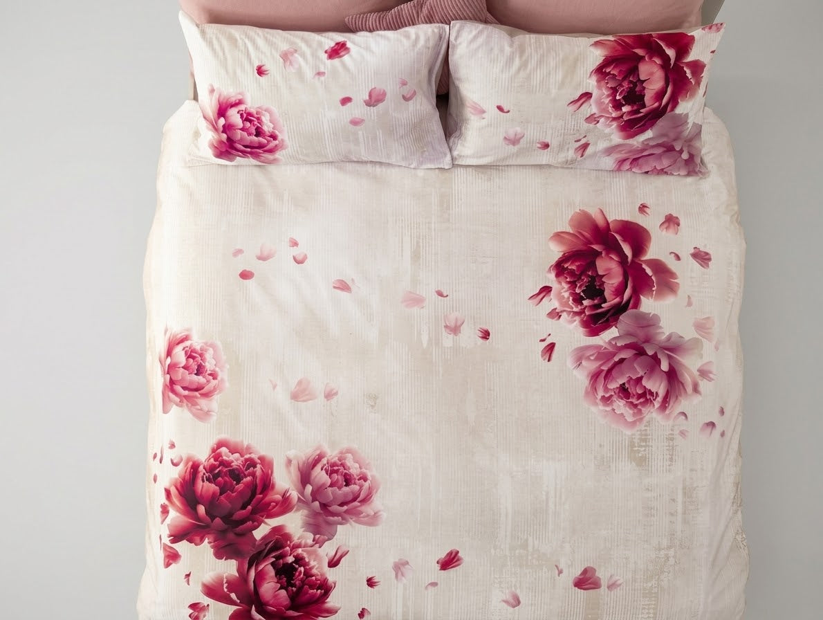 Parure Copripiumino Matrimoniale COGAL Flower Power 2671 - 100% Cotone