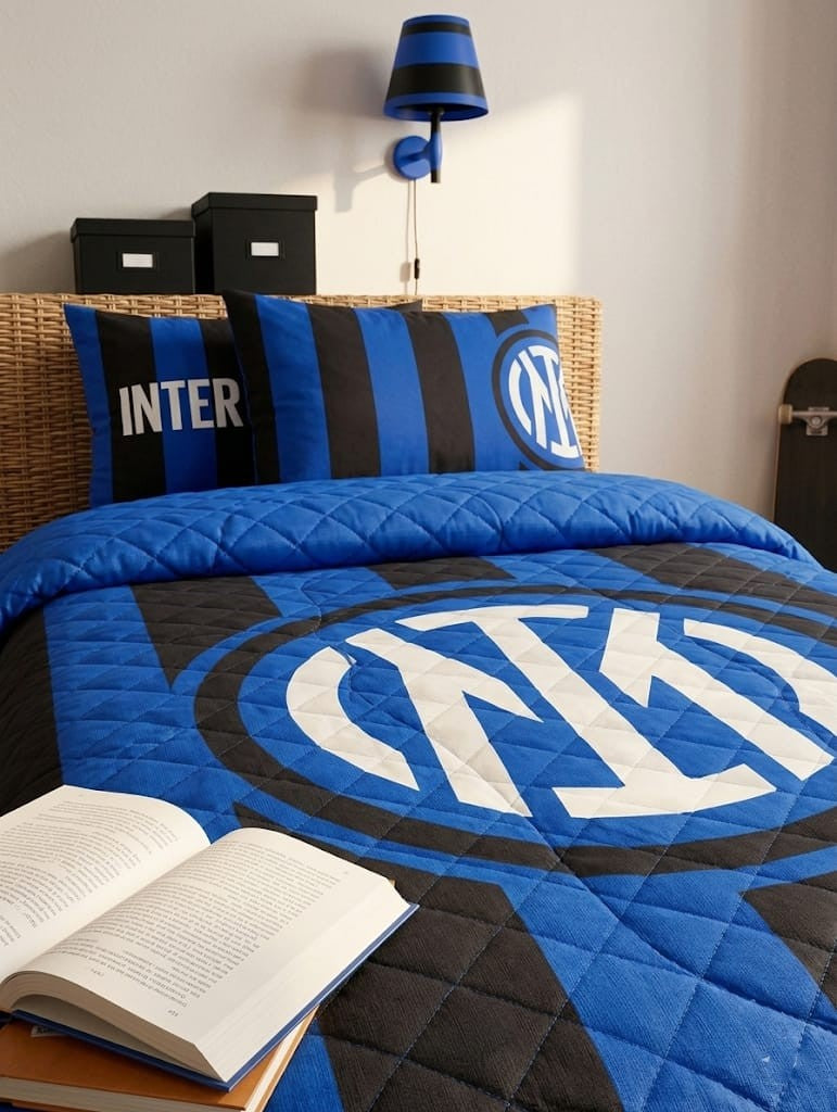 Copriletto Trapuntato Inter Official Product - Hermet - Singolo 170x260 cm