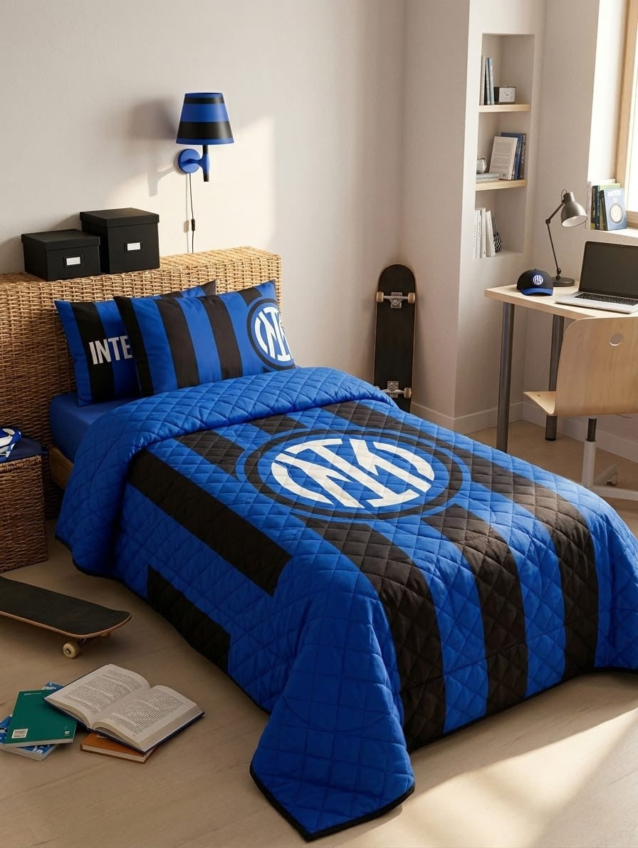 Copriletto Trapuntato Inter Official Product - Hermet - Singolo 170x260 cm
