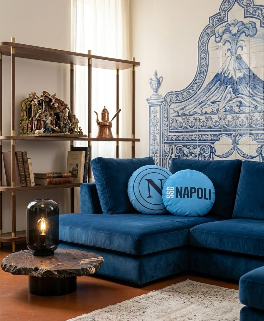 Cuscino Arredo SSC Napoli Official Product - Sagomato Rotondo