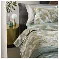 Chinoiserie – Completo Lenzuola Matrimoniale in Raso di Cotone by Fazzini (Colore Surf)