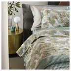 Chinoiserie – Completo Lenzuola Matrimoniale in Raso di Cotone by Fazzini (Colore Surf)