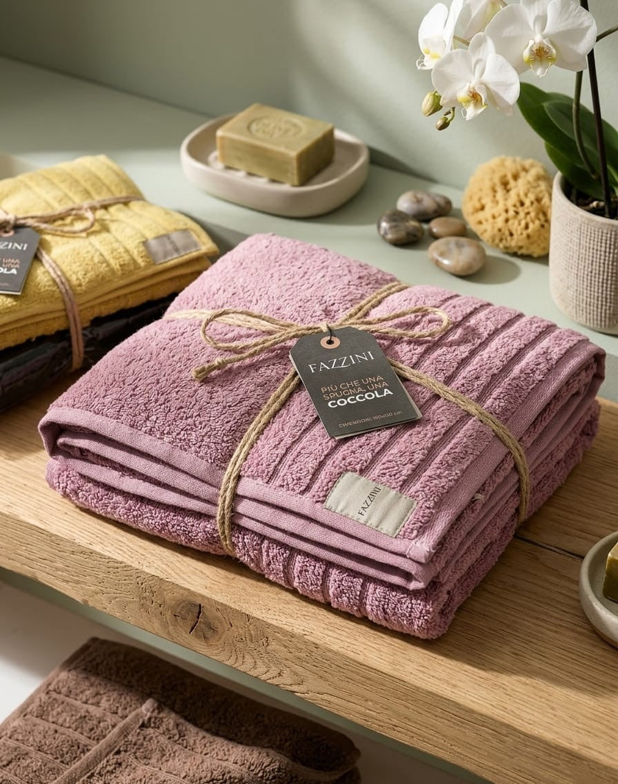 Telo Bagno Fazzini "Coccola" - Microcotone Zero Twist 550 gr/mq - 100x150 cm