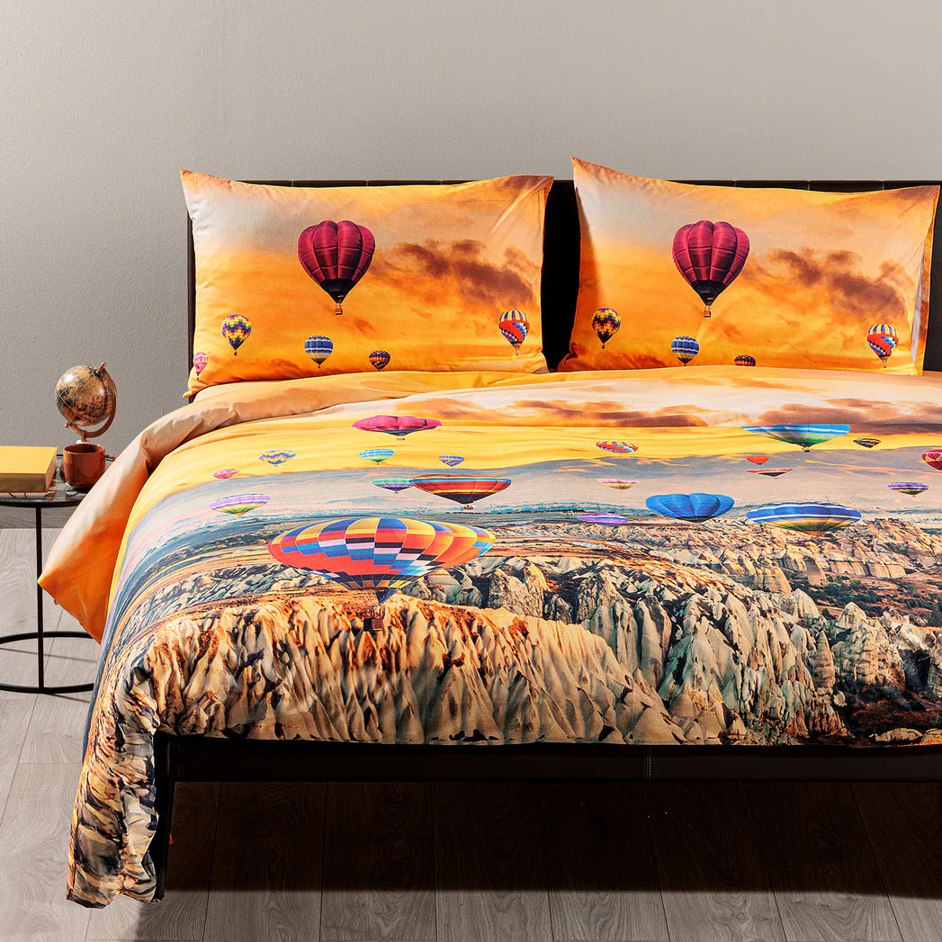 Copripiumino Matrimoniale Cappadocia – 100% Cotone – Collezione Sogni di Viaggio – Made in Italy