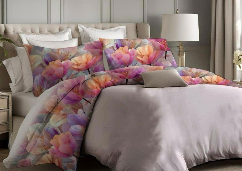 Completo Lenzuola Matrimoniale Manifattura Imberti "Relax Digitale Gardens" - 100% Cotone