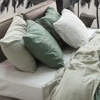 Completo Letto Galizzi Block58 - 100% Raso di Cotone "Stone Washed" - Effetto Stropicciato No-Stiro