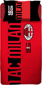 Completo Lenzuola AC Milan Official Product - Hermet - Letto Singolo 1 Piazza