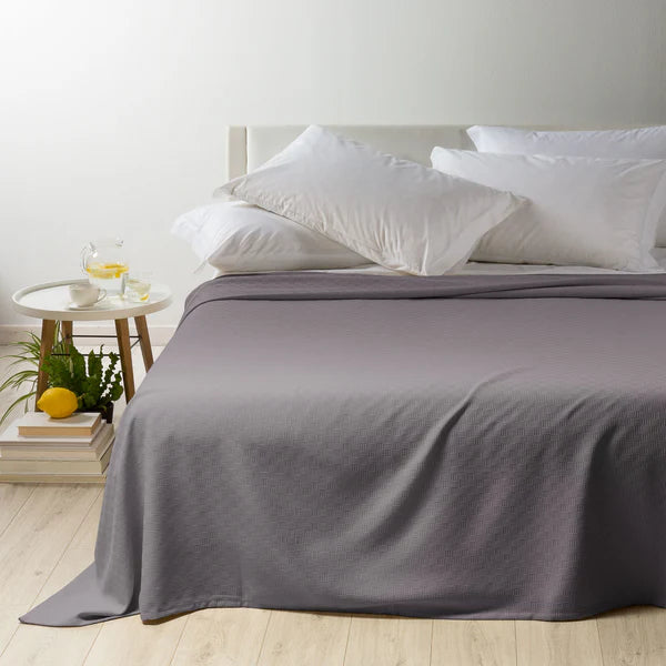 Copriletto Estivo Caleffi "Rodeo" in Cotone Panama - Tinta Unita