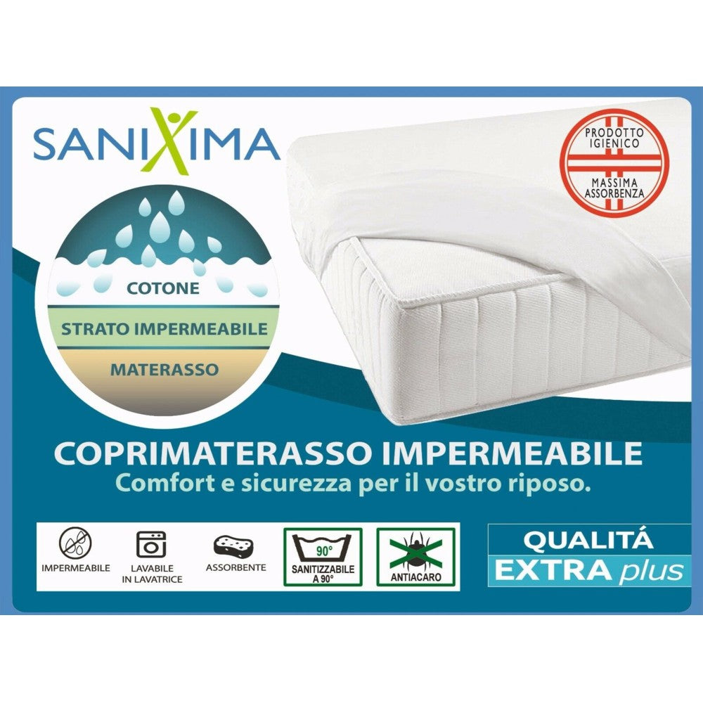 Coprimaterasso Impermeabile Roy Sanixima - Spugna e Poliuretano - Igienizzabile a 90°