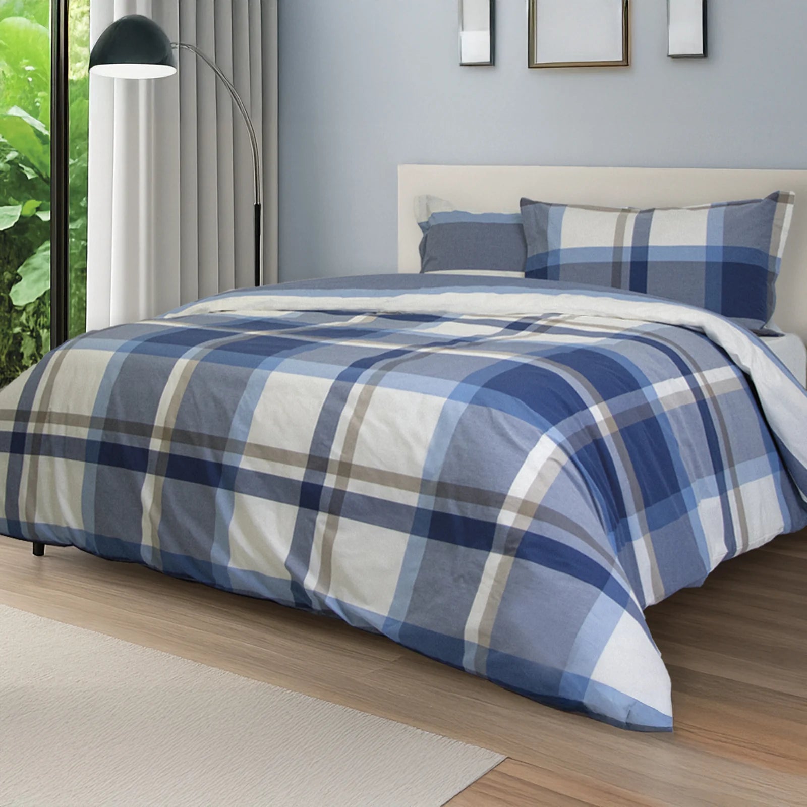 Parure Copripiumino Daunex Westport - In Pregiato 100% Cotone Percalle Pettinato Tinto in Filo